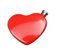 BESPORTBLE Flasque à Vin Portable en Acier Inoxydable 4 Oz de Cœur Mini Bouteille Métallique pour Usage Extérieur Présent Pratique et Écologique