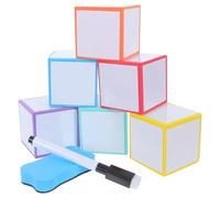 BESPORTBLE Foam Learning Dice Set, 5cm EVA Cube, Writable Blank Cubes for Math Teaching Tools, Classroom Activities, Students and Educators, 1 Set