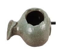 BESPORTBLE Fontaine Décorative Cascade en Pot Céramique Vert Vintage, Petit Modèle, Pot Cascade pour Bassin à Poissons, Fontaine D'intérieur et Jardin, Décoration Aquatique Paisible