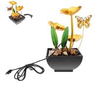 BESPORTBLE Fontaine Intérieur Fer Artistique avec Cascade Apaisante Décoration de Bureau et Maison Ornements de Table Zen USB pour Ambiance Paisible