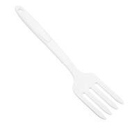 BESPORTBLE Fourchette en Silicone Réutilisable Blanche à Pois Grosse Taille Résistante à L'Usure Fourchette Multifonction pour Pâtes et Salade Accessoire Cuisine Lavable et Portable