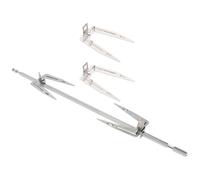 BESPORTBLE Fourchettes à Poulet en Acier Inoxydable Résistantes à Haute Température Ensemble 3 Pièces 1 Fourchette Tige 34 CM pour Barbecue et Rôtisserie Ustensiles de Cuisson Polyvalents