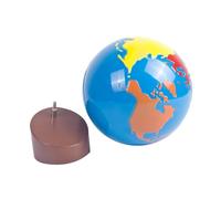 BESPORTBLE Globe Terrestre De Bureau Éducatif avec Socle Bois Jouet Pédagogique pour Garçon Fille Apprentissage Géographie Continents Et Décoration pour Bureau Et Salle De Classe