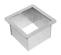 BESPORTBLE Goulotte à Déchets Encastrable en Acier Inoxydable Poubelle Ronde sans Fond Œillet de Fixation Intégration sur Plan de Travail la Cuisine et Salle de Bains Couvercle de