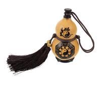 BESPORTBLE Gourde en Calebasse Naturelle 90 Ml Noire Bouchon Hermétique Flasque à Vin Artisanale Vintage pour Conservation et Décoration Accessoire Original pour Bar et Maison