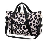 BESPORTBLE Grand Sac de Voyage à Motif Bandes et Poignées Sac de Sport pour Courts Séjours et Activités de Fitness