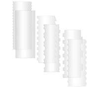 BESPORTBLE Grattoirs à Gâteau Préparation de Pâtisseries et Décoration Précise Ensemble de 6 en Acrylique Transparent, Outils pour Glaçage et Lissage