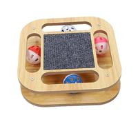 BESPORTBLE Griffoir pour Chat Planche Tournante Interactive Carton Jouet pour Chat Et Chaton Accessoire pour Animaux Design Classique Marron