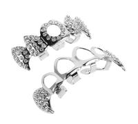 BESPORTBLE Grill Dents Hip Hop Argentées Cuivre avec Fausse Dent Vampire Creuse Bijoux Dentaires Confortables pour Cosplay et Fête Halloween