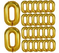 BESPORTBLE Guirlande de 50 Ballons Chaîne Dorée en Aluminium 16 Pouces Décoration Rétro pour Fête d'Anniversaire Mariage et Festival Accessoires Légers pour Décoration Murale et Table