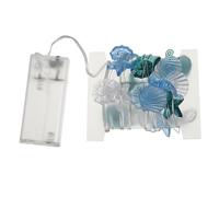 BESPORTBLE Guirlande Lumineuse Océan 2 Mètres 20 LED Hippocampes Conques et Coquillages Décoration Nautique pour Chambre et Fête d'Été Guirlandes Lumineuses Décoratives de Plage