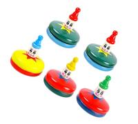 BESPORTBLE Gyroscope en Bois Rotatif pour Garçon et Filles Jouet Gyroscopique Mini Jouets à Toupie Éducatifs Présents de Fête d'anniversaire Activités 5 Pièces