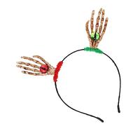 BESPORTBLE Halloween Bandeau Crâne avec Main et Oeil Rouge Vert Accessoire et Confortable pour Fête Cosplay et Photographie