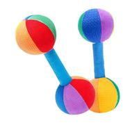 BESPORTBLE Haltère Pour Bébé 2 Pièces Jouets D'entraînement Douc Pour -nés De 3 à 6 Mois Jouet De Préhension Ergonomique Développement Moteur Coloré Premières Étapes