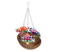 BESPORTBLE Hamac Maison en Table à Oiseaux Perroquets Accessoires De Cage à Oiseaux Jouets Perroquet Cage De Voyage pour Oiseaux Miroir Perroquet Miroir D'oiseau Cages Nid Métal