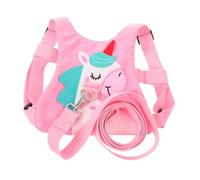BESPORTBLE Harnais de Sécurité Garçon Fille avec Laisse et Bracelet à Perte pour Extérieures Design Mignon de Licorne Couleur Rose Arc Ciel