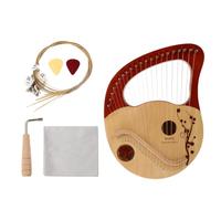 BESPORTBLE Harpes Lyres Portables Cordes Bois Massif avec Clé Accordage Instrument Rétro pour Débutants et Amateurs de Musique Cadeau Éducatif et Décoratif
