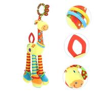 BESPORTBLE Hochet Suspendu Long Cou Girafe Peluche avec Clochette et Ludique pour Garçon Fille Sensoriel Dapaisement pour Poussette et Voiture