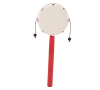 BESPORTBLE Hochet Tambour Garçon Fille Traditionnel Plastique avec Peau Naturelle Instrument de Percussion Sensoriel pour et Garçon Fille Musical Éducatif pour et