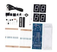BESPORTBLE Horloge Numérique LED Scm à Assembler Boîtier Blanc Kit Électronique DIY à Microprocesseur Monopuce Affichage Lumineux Programmable Montage Facile sans Batterie pour