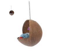 BESPORTBLE Hôtel pour Oiseaux avec Fenêtre Observation Lit pour Cage Maison pour Perroquet Nid Oiseau Réeliste Accessoires pour Oiseaux Maison Suspendue pour Perroquet Nid Oiseau Naturel