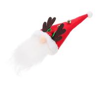 BESPORTBLE Housse de Bouteille d'alcool de Noël Pliable Décoration Délicate Cerf Rouge et Blanc Manchon Adorable pour Bouteilles de Vin Accessoire Vin Festif pour Table de Fête
