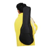 BESPORTBLE Housse De Guitare Folk 26 Pouces Noire Anti-Eau Doublure Rembourrée, Paquet De Transport à Bandoulière Double Pratique pour Voyages Et Concerts en Plein Air