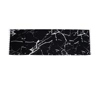 BESPORTBLE Housse de Protection pour Micro-Ondes 30X90 CM Motif Marbre Noir Tissu Coton Résistant Anti-Poussière et Protecteur Thermique pour Maison et Bureau