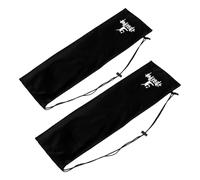 BESPORTBLE Housse Souple de Badminton Noire 2 Pièces avec Cordon de Serrage et Bandoulière Réglable - Paquet de Transport Épaissi pour Raquette de Badminton - Protection Anti-Chocs
