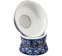 BESPORTBLE Infuseur à Thé en Céramique Bleue Filtre à Thé Fin Maille Inoxydable Passoire Compacte Accessoire pour Maison et Bureau Filtre Solide et Facile à Nettoyer