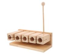 BESPORTBLE Instrument de Percussion Bois Tons et Ergonomique pour Garçon Fille Musical Éducatif Adapté Montessori Yoga et Préscolaire avec Maillet