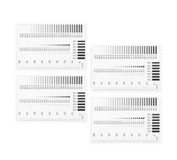 BESPORTBLE Instruments de mesure de précision en plastique blanc 4pcs avec jauge de détection des défauts et règle transparente pour opérations extérieures et construction