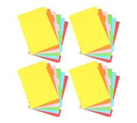 BESPORTBLE Intercalaires A5 24 Feuilles Colorées, Papier Papier Perforé 6 Trous, Séparateurs pour Rapports et Cahiers Reliés, Idéal pour Gestion et Classement en Bureau et École