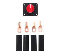 BESPORTBLE Interrupteur de Déconnexion Batterie 300A Rotatif 4 Isolateurs et 4 Gaines Thermorétractables pour Voiture Bateau Camping-Car et Camion Commutateur Coupure Alimentation Marine