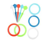 BESPORTBLE Jeu de Anneaux Extérieur pour Garçon Fille et Adultes Jeu de Fête Plastique avec Piquet pour Jardin et Activités Plein Air