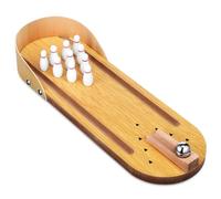 BESPORTBLE Jeu de Bowling Mini Bois Compact pour Garçon Fille et Adultes Jeu de Quilles sur Table Portable pour Fêtes et Développement des Habiletés