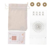 BESPORTBLE Jeu de Cartes de Divination I Ching Ensemble de Hexagrammes pour Débutants Cartes Oracle Chinoises pour Apprentissage et Collection Outil de Divination Multifonctionnel avec
