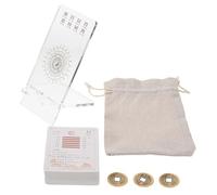 BESPORTBLE Jeu de Cartes de Divination I Ching pour Débutants Ensemble de Hexagrammes avec Support Cartes Anciennes Chinoises pour Apprentissage et Collection