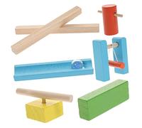 BESPORTBLE Jeu de Dominos Bois pour Garçon Fille Éducatif de Blocs de Construction Déveil Précoce Améliore Coordination Main Œil et Reconnaissance des Couleurs Anniversaire et Noël