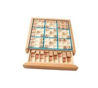 BESPORTBLE Jeu de Puzzle Sudoku en Bois 9X9 Tiroir Coulissant Plateau de Jeu Éducatif pour Garçon et Filles et Adultes Entraînement Logique et Raisonnement de Couleur Aléatoire