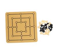 BESPORTBLE Jeu de Société Portable Ensemble Jeu de Morris pour Fun Famille et Échiquier Traditionnel pour Âges