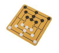 BESPORTBLE Jeu de Société Portable Nine Mens Morris avec Échiquier Caoutchouc Multifonction Compact et pour Famille Voyage et Développement Stratégique