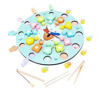 BESPORTBLE Jeu Éducatif Bois Horloge et Magnétique pour Garçon Fille Ans Apprentissage des Couleurs et Formes Sécurité sans Bords Tranchants pour Maison et École