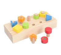 BESPORTBLE Jeu Éducatif Bois pour Garçon Fille Kit Dassemblage à Vis Coloré Précoce pour Motricité Fine Reconnaissance des Couleurs et Coordination Œil Main Puzzle Bois Robuste pour Maison