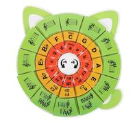 BESPORTBLE Jeu Éducatif Cartes Musicales Cercle des pour Piano Outil Dapprentissage Rythmique et Théorique Puzzle Interactif pour Garçon Fille et Débutants