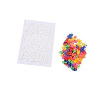 BESPORTBLE Jeu Éducatif Puzzle de Construction Plastique Écologique Planche Clous Champignon Colorés Aléatoires Créatif DIY pour Développement Motricité et Coordination Œil Couleur Aléatoire