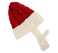 BESPORTBLE jolis bonnets pour femmes plus chaud adultes père duveteux Chapeaux de Noël bonnet tricoté de noël Santa Cat tricoter des bonnets à barbe bonnet de noel tricoté fil
