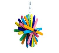 BESPORTBLE Jouet À Mâcher pour Perroquet Cordes en Bois Jouets pour Oiseaux Jouets De Déchiquetage pour Perroquets Blocs De Bois Sûrs Jouet À Suspendre en Corde Robuste