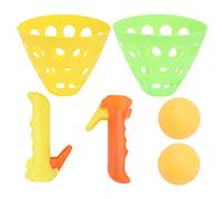 BESPORTBLE Jouet Éducatif Interactif pour Garçon Et Filles Rebondissantes en Plastique Jeu D’Attrape Lancer pour Intérieur Et Extérieur Set De 2 Et 2 Battes pour Maternelle Et Activités Ludiques