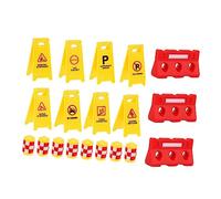 BESPORTBLE Jouets de Panneaux de Circulation pour Garçon Fille de Panneaux de Signalisation Routière Barrières et Cônes pour Éducation Précoce Jeu Cognitif